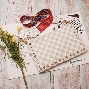 Checkered Print crossbody bag